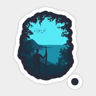 Beach, here I go Sticker